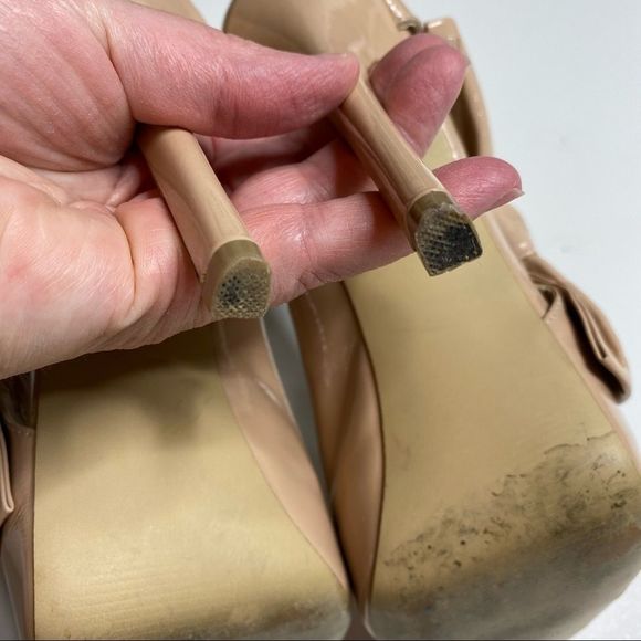 Steve Madden Nude Open Peep Toe Stiletto Shoes - Picture 11 of 16